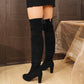 Elegante Overknee-Stiefel aus Kunstwildleder
