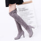 Elegante Overknee-Stiefel aus Kunstwildleder