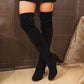 Elegante Overknee-Stiefel aus Kunstwildleder
