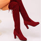 Elegante Overknee-Stiefel aus Kunstwildleder