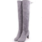 Elegante Overknee-Stiefel aus Kunstwildleder